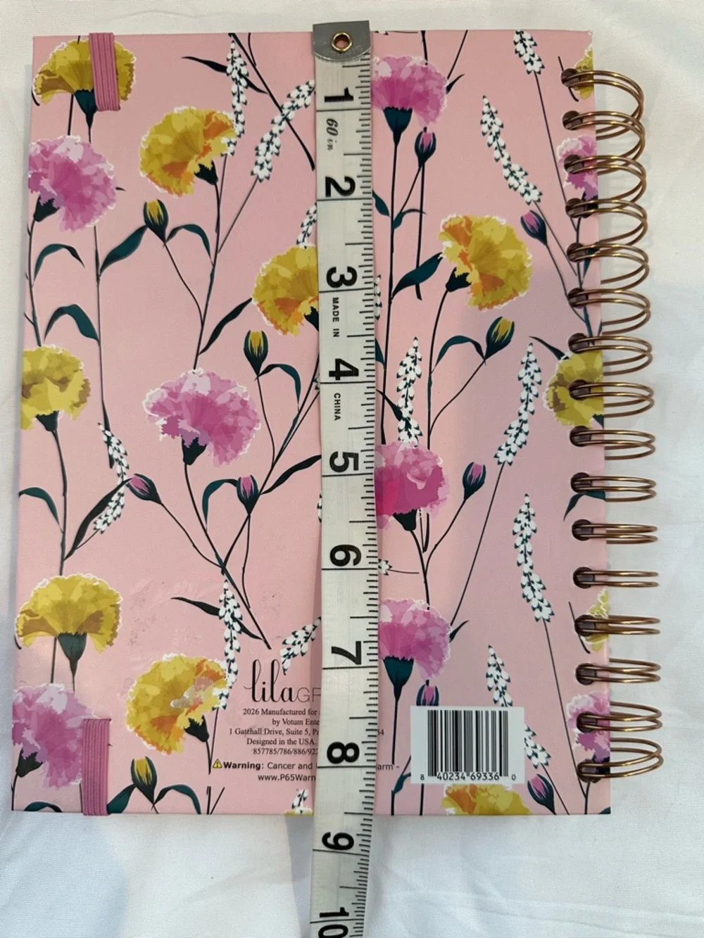 Pink Floral Spiral Notebook – “Be Still” with Gold Daisy Pen & Stickers - Picture 6 of 6